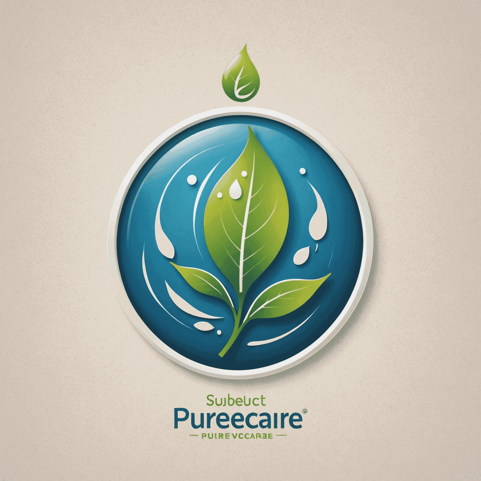 PureviaCare logo featuring a stylized leaf and water droplet, symbolizing natural health and purity